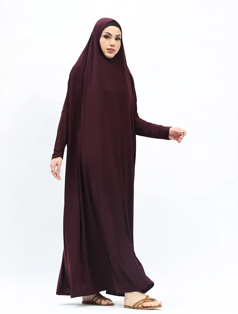 Bordeux Jersey Jilbab